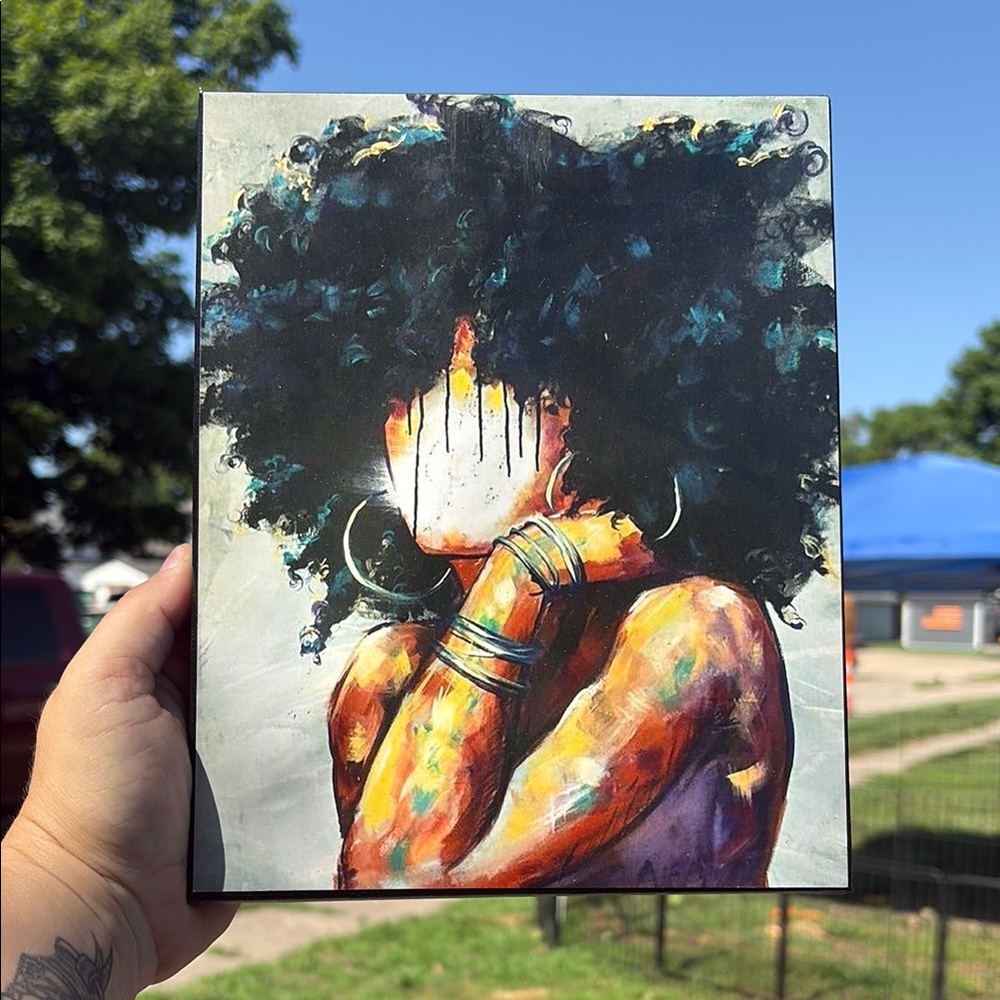 Vibrant Abstract Portrait Canvas Art